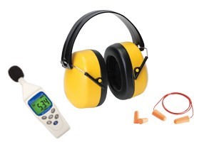 image of hearing protection and testing equipment